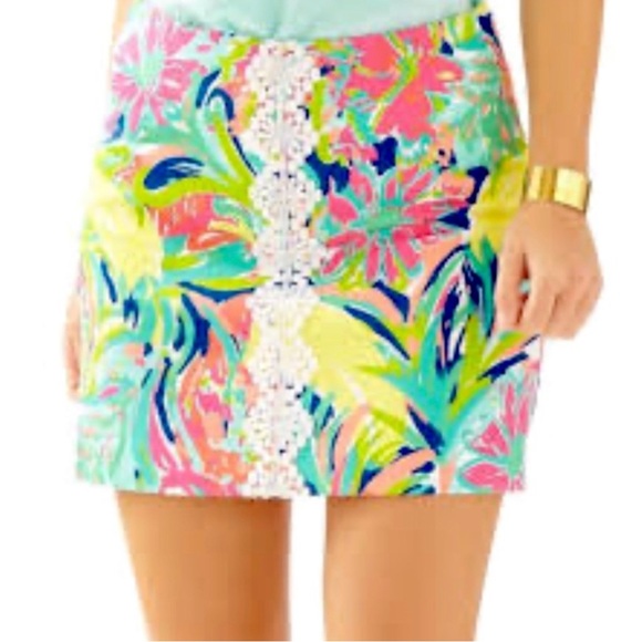 Lilly Pulitzer Womens Rhea Mini Skirt Skort in Casa Banana Tropical, Sz 6 - Picture 5 of 5